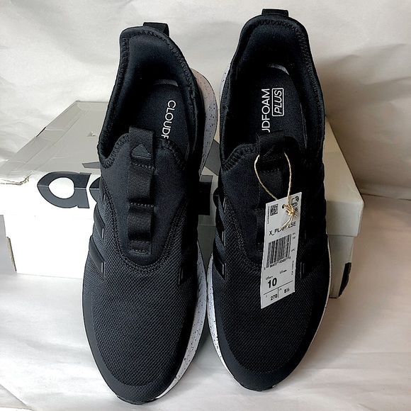 ADIDAS CLOUDFOAM X_PLRPULSE Black w Speckled Soles Slip On Shoes Sz 10 NIB - Picture 6 of 17